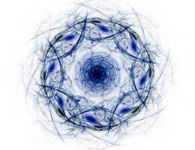 renkli fraktal Yüzükler, dijital sanat