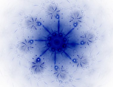 Bilim, teknoloji ve tasarım konularında fraktal radyal desen