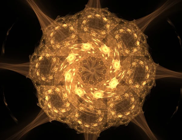 Bilim, teknoloji ve tasarım konularında fraktal radyal desen