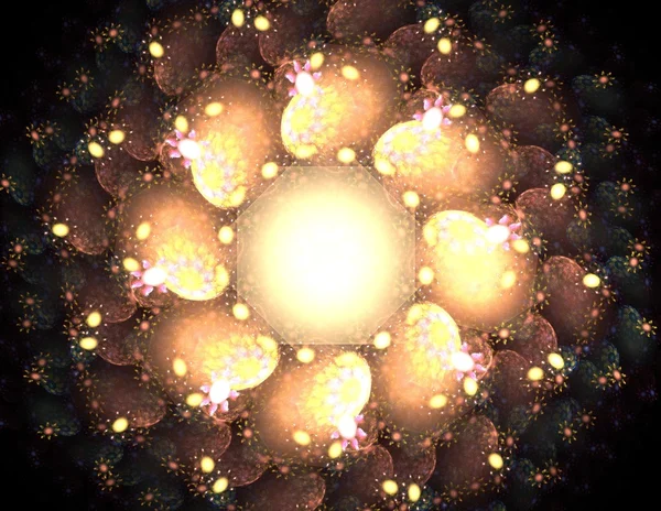 Soyut fraktal enkaz, yaratıcı grafik tasarım için dijital sanat