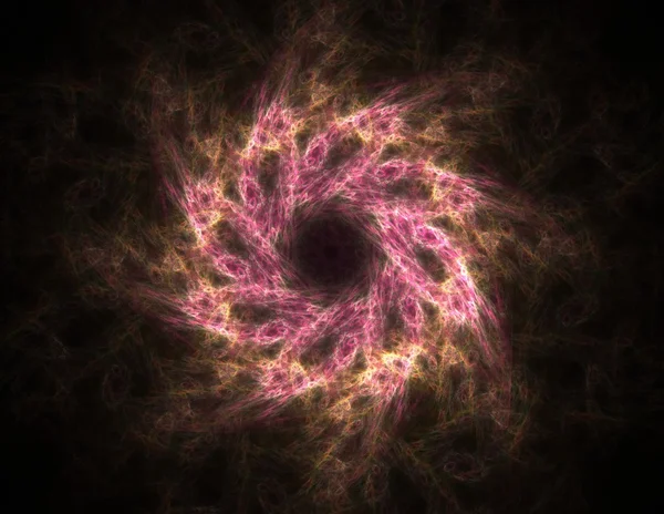 Temel parçacıklar serisi. Nükleer fizik ve grafik tasarımı konularında soyut fraktal formların etkileşimi.