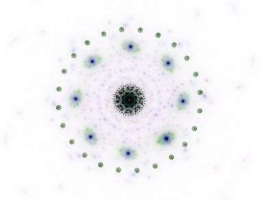 Bilim, teknoloji ve tasarım konularında fraktal radyal desen