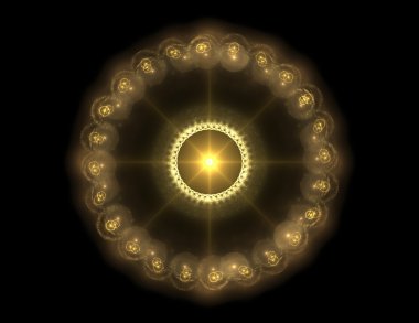 Soyut fraktal enkaz, yaratıcı grafik tasarım için dijital sanat