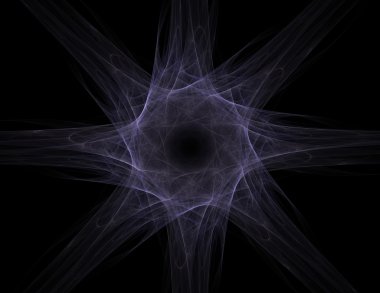 Temel parçacıklar serisi. Nükleer fizik ve grafik tasarımı konularında soyut fraktal formların etkileşimi.