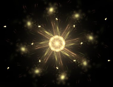 dantelli renkli clockwork desen, dijital fractal sanat tasarım