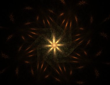 Bilim, teknoloji ve tasarım konularında fraktal radyal desen