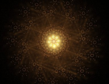 Soyut fraktal desen ve şekiller. Fraktal doku parmak izi.