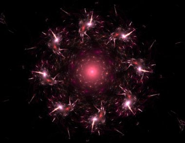 dantelli renkli clockwork desen, dijital fractal sanat tasarım