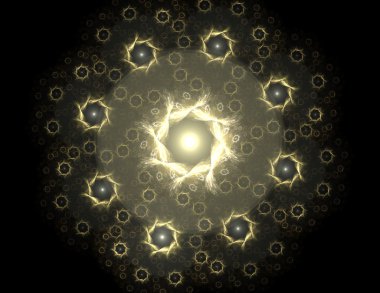 Soyut fraktal enkaz, yaratıcı grafik tasarım için dijital sanat