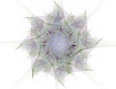 Temel parçacıklar serisi. Nükleer fizik ve grafik tasarımı konularında soyut fraktal formların etkileşimi.