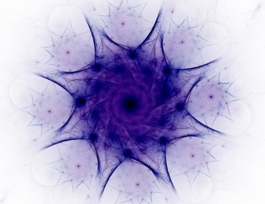 Temel parçacıklar serisi. Nükleer fizik ve grafik tasarımı konularında soyut fraktal formların etkileşimi.