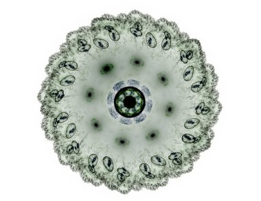 Parlak renkli fraktal alanı, yaratıcı grafik tasarım için dijital sanat 