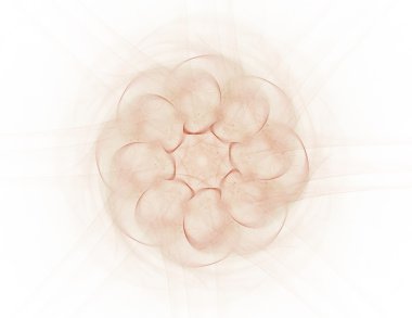 Temel parçacıklar serisi. Nükleer fizik ve grafik tasarımı konularında soyut fraktal formların etkileşimi.