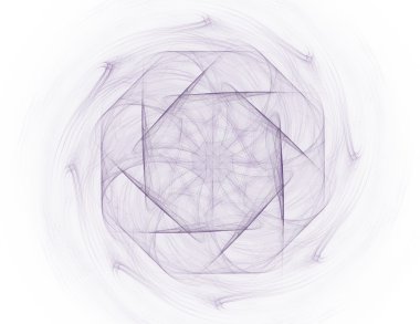 Temel parçacıklar serisi. Nükleer fizik ve grafik tasarımı konularında soyut fraktal formların etkileşimi.