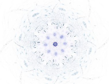 Temel parçacıklar serisi. Nükleer fizik ve grafik tasarımı konularında soyut fraktal formların etkileşimi.