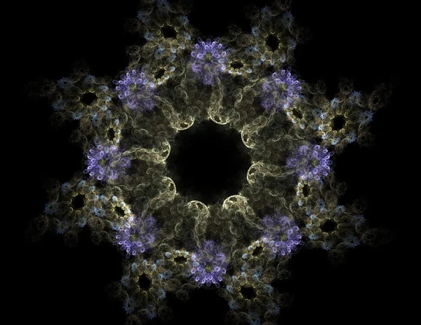 Modèle radial fractal sur le sujet de la science, de la technologie et de la conception — Photo