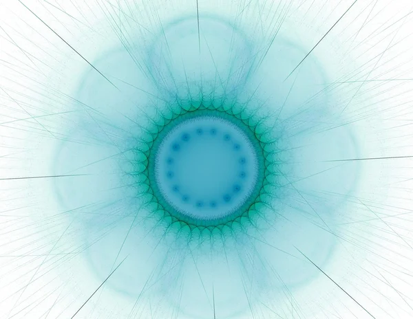 Série de partículas elementares. interacção de formas fractais abstractas sobre o tema da ciência da física nuclear e do design gráfico. — Fotografia de Stock