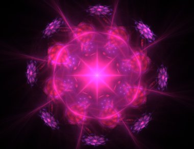 Soyut fraktal enkaz, yaratıcı grafik tasarım için dijital sanat