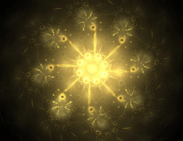 Bilim, teknoloji ve tasarım konularında fraktal radyal desen