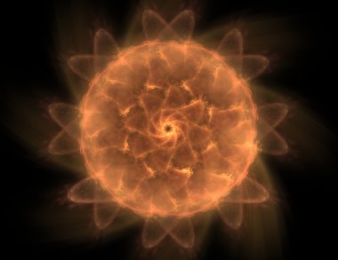 Soyut fraktal enkaz, yaratıcı grafik tasarım için dijital sanat