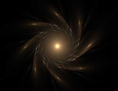 Temel parçacıklar serisi. Nükleer fizik ve grafik tasarımı konularında soyut fraktal formların etkileşimi.