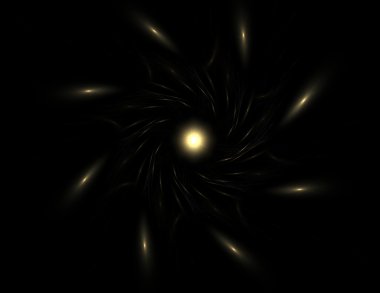 Temel parçacıklar serisi. Nükleer fizik ve grafik tasarımı konularında soyut fraktal formların etkileşimi.