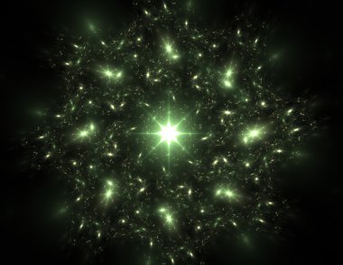 Soyut fraktal enkaz, yaratıcı grafik tasarım için dijital sanat