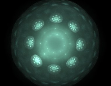 Bilim, teknoloji ve tasarım konularında fraktal radyal desen