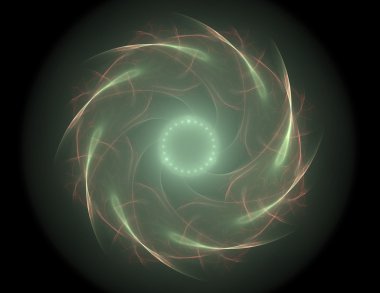 Bilim, teknoloji ve tasarım konularında fraktal radyal desen