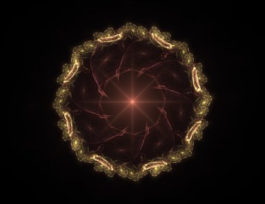 Soyut fraktal desen ve şekiller. Fraktal doku parmak izi.