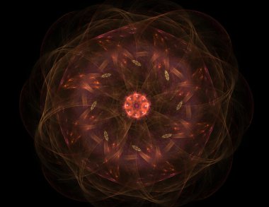 Dantelli renkli saat desen. Dijital fractal sanat tasarım. Kutsal semboller işaretler geometrisi soyut tasarım. Astroloji simya sihirli tasarımlar. Geometrik sarmal. Soyut renkli fraktal doku.