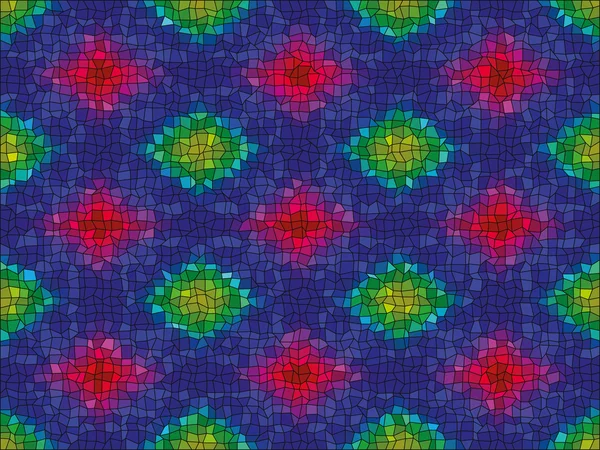 Kaleidoskopischer Vektor-Mosaik-Hintergrund mit niedrigem Poly-Kreis-Stil — Stockvektor