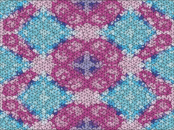 Kaleidoskopischer Vektor-Mosaik-Hintergrund mit niedrigem Poly-Kreis-Stil — Stockvektor