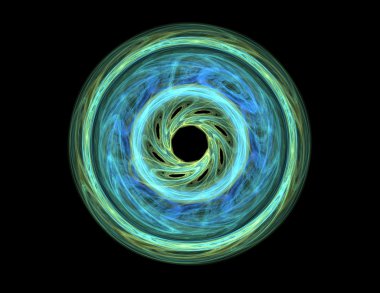Bilim, teknoloji ve tasarım konularında fraktal radyal desen
