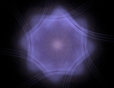 Temel parçacıklar serisi. Nükleer fizik ve grafik tasarımı konularında soyut fraktal formların etkileşimi.