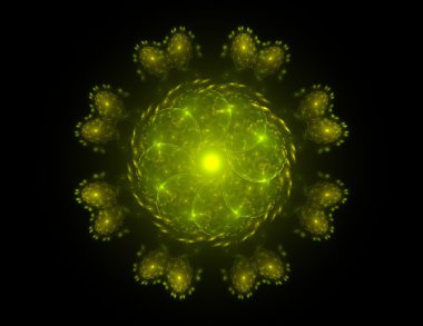 dantelli renkli clockwork desen, dijital fractal sanat tasarım