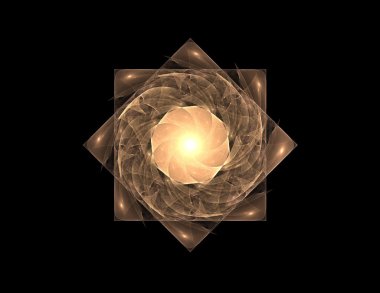 renkli fraktal Yüzükler, dijital sanat