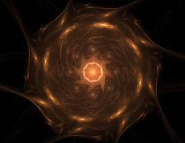 Parlak renkli fraktal boşluk dijital sanat yaratıcı grafik tasarım için