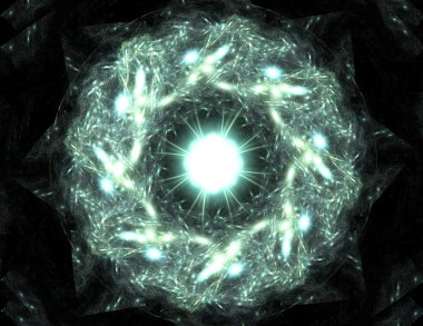 Soyut fraktal enkaz, yaratıcı grafik tasarım için dijital sanat