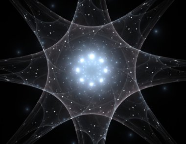 Fraktal tasarım ve dairesel hareketlerle renk