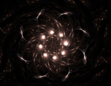 dantelli renkli clockwork desen, dijital fractal sanat tasarım