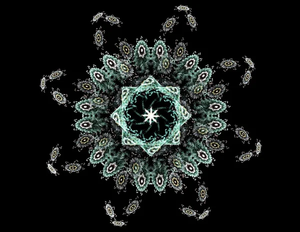 Elementaire deeltjes serie. samenspel van abstracte fractale vormen op het gebied van kernfysica en grafisch ontwerp — Stockfoto