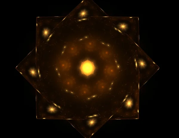 素粒子シリーズです。抽象的なフラクタルの形が核物理学とグラフィックデザインの分野で相互作用し — ストック写真