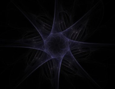 Temel parçacıklar serisi. Nükleer fizik ve grafik tasarımı konularında soyut fraktal formların etkileşimi.