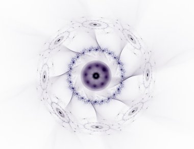 Temel parçacıklar serisi. Nükleer fizik ve grafik tasarımı konularında soyut fraktal formların etkileşimi.