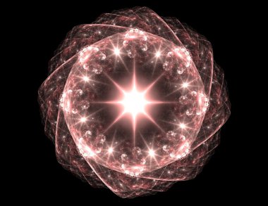 Bilim, teknoloji ve tasarım konularında fraktal radyal desen