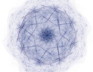 Temel parçacıklar serisi. Nükleer fizik ve grafik tasarımı konularında soyut fraktal formların etkileşimi.