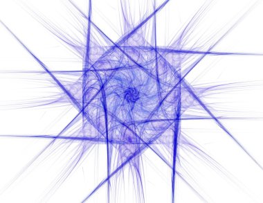 Temel parçacıklar serisi. Nükleer fizik ve grafik tasarımı konularında soyut fraktal formların etkileşimi.