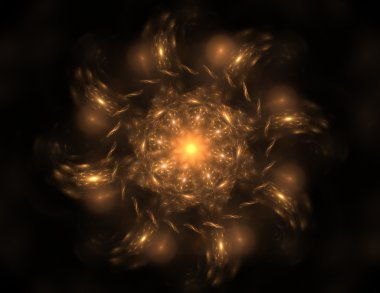 Soyut fraktal enkaz, yaratıcı grafik tasarım için dijital sanat