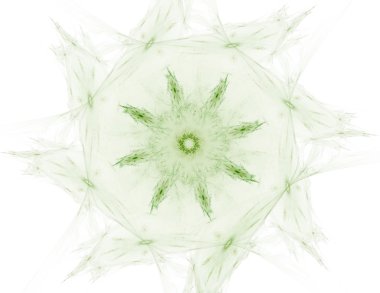 Temel parçacıklar serisi. Nükleer fizik ve grafik tasarımı konularında soyut fraktal formların etkileşimi